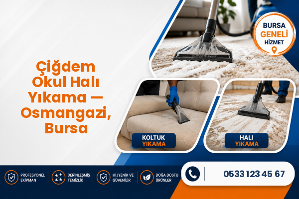 Çiğdem Okul Halı Yıkama — Osmangazi, Bursa