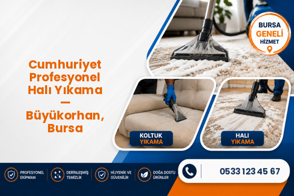 Cumhuriyet Profesyonel Halı Yıkama — Büyükorhan, Bursa